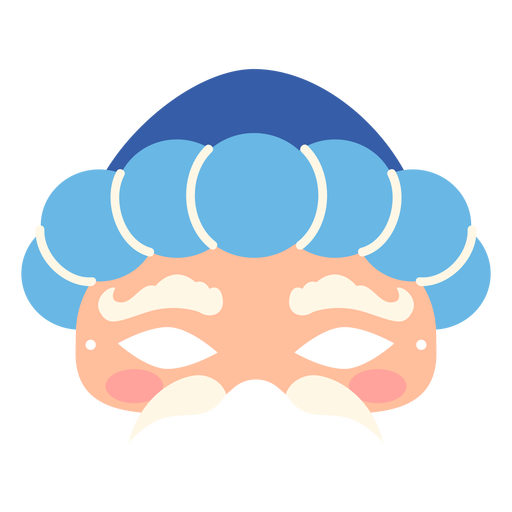 Face shaped mardi gras mask PNG Design