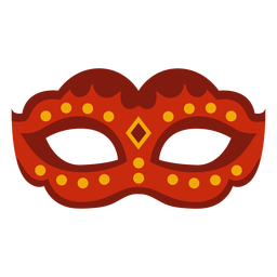 Red and yellow carnival mask Transparent PNG