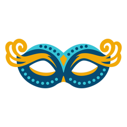 Colorful eyelashes mardi gras mask PNG Design