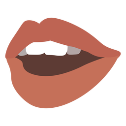 Talking simple semi flat mouth PNG Design
