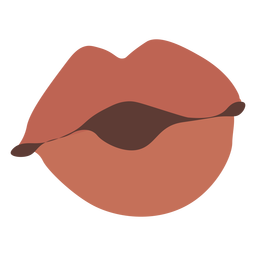 Lips blowing kiss flat icon PNG Design Transparent PNG