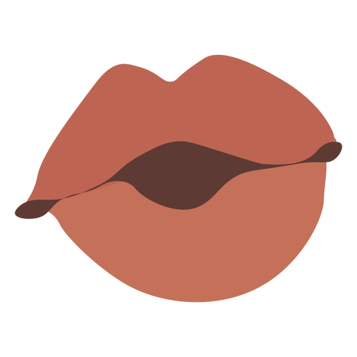 Lips blowing kiss flat icon