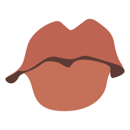 Simple flat lips mouth icon PNG Design