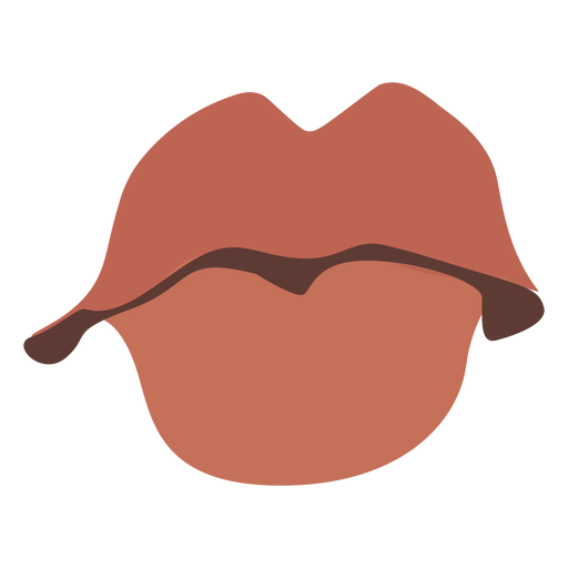 Simple flat lips mouth icon