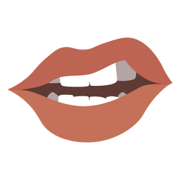 Pursed lips semi flat icon PNG Design Transparent PNG