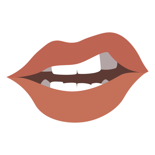 Pursed lips semi flat icon PNG Design