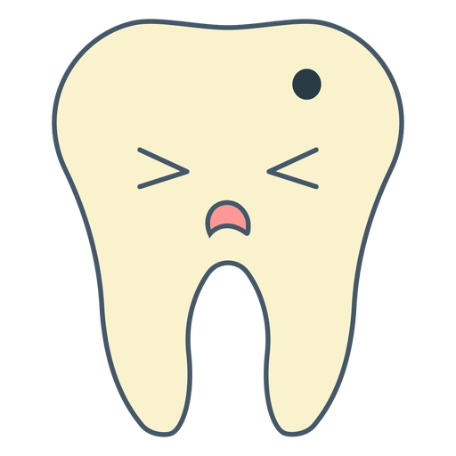 Dibujos animados de la cavidad del diente Diseño PNG