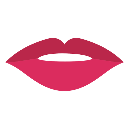Mouth red lipstick flat PNG Design