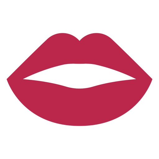Open mouth red lipstick