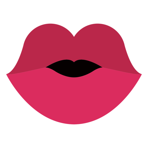 Mouth red lips speaking PNG Design