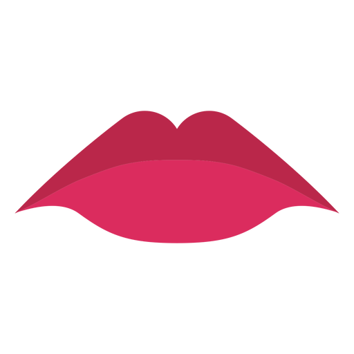 Sad mouth red lipstick PNG Design
