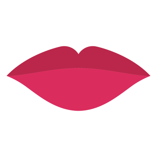 Closed mouth red lipstick PNG Design
