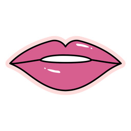 Simple frontal glossy lips PNG Design Transparent PNG