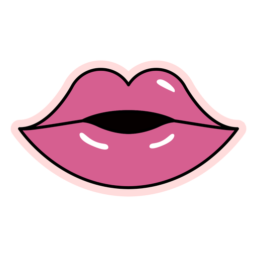 Open mouth glossy retro PNG Design