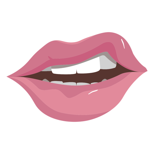 Semi flat frowning mouth  PNG Design