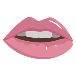 Simple semi flat glossy mouth  Transparent PNG