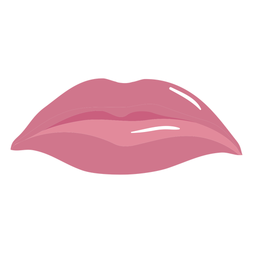 Semi flat frontal frowning mouth  PNG Design