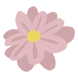 Single Hand Drawn Pink Flower Transparent PNG & SVG Vector