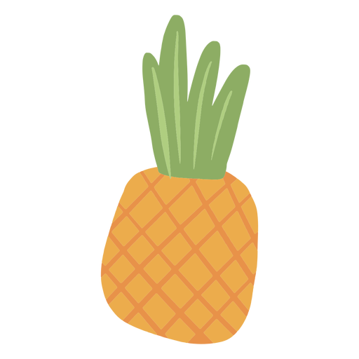Hand drawn color simple pineapple PNG Design