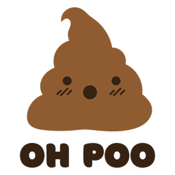 Oh poo emoji badge Transparent PNG