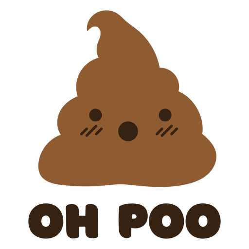 Oh poo emoji badge PNG Design