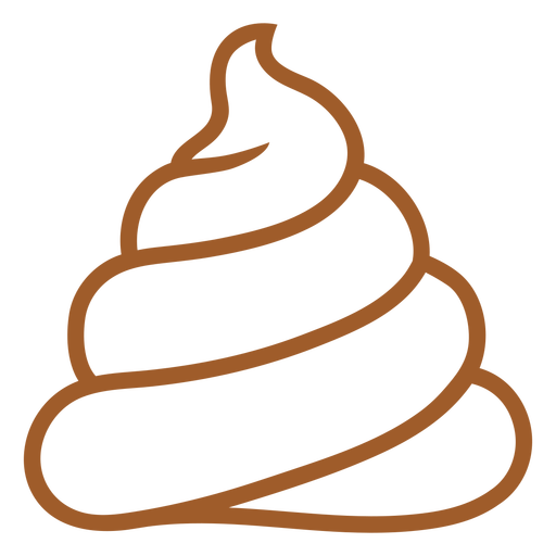 Simple poop stroke emoji PNG Design