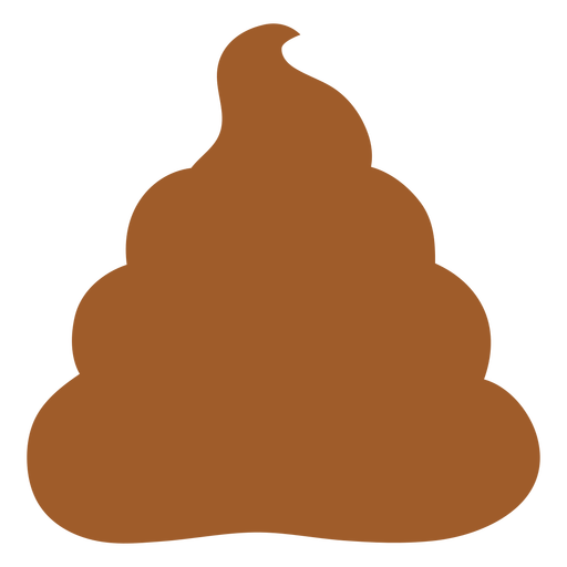 Simple poop emoji silhouette PNG Design