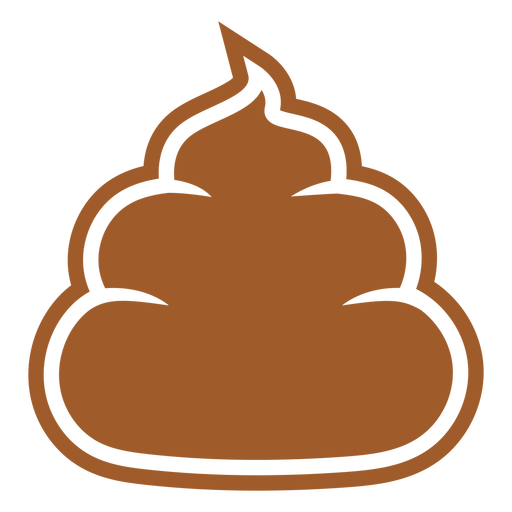 Simple poop emoji filled stroke PNG Design