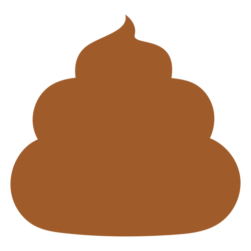 Simple poop silhouette PNG Design