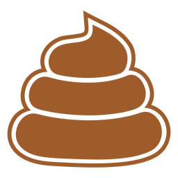 Simple Poop Stroke Cut Out PNG & SVG Design For T-Shirts