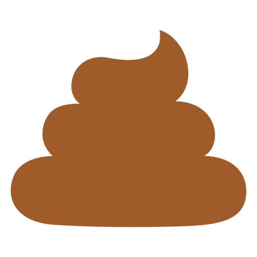 Simple poop side silhouette PNG Design