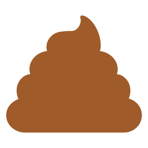 Simple poo silhouette icon PNG Design