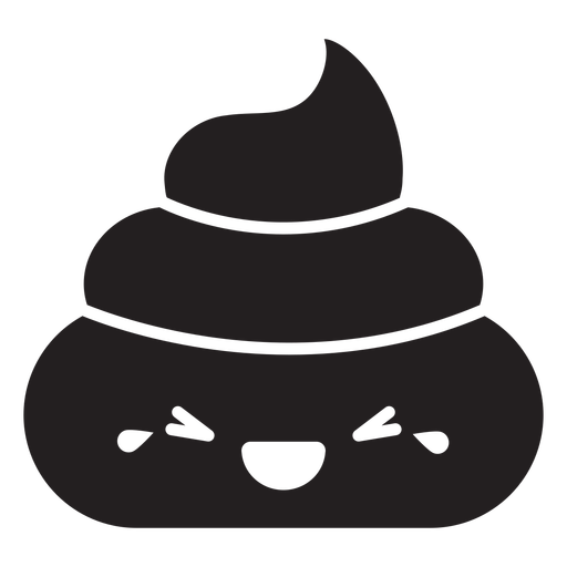 Cut out laughing poop emoji PNG Design