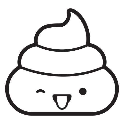 Silly gesture poop emoji PNG Design