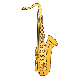 Saxophone soprano semi flat PNG Design