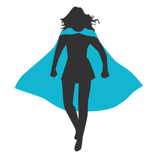 Superhero woman silhouette PNG Design