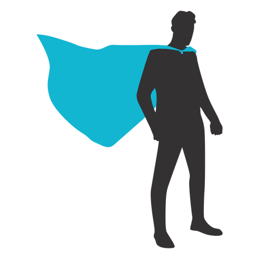 superhero silhouette cape