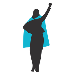 Superhero woman with raised fist PNG Design Transparent PNG