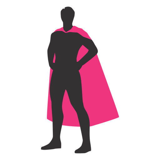 Standing superhero silhouette PNG Design