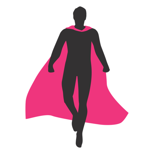 Floating superhero silhouette PNG Design