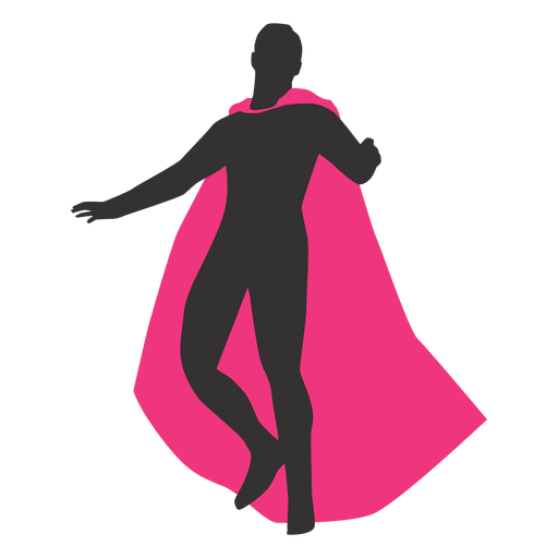 flying woman superhero silhouette