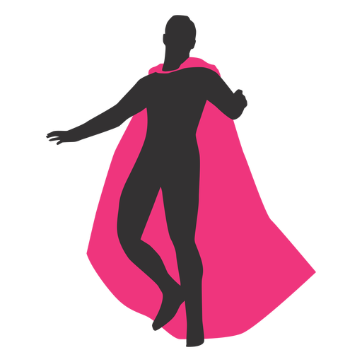 Floating simple superhero silhouette  PNG Design