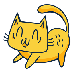 desenho de gato em estilo simples 8481033 PNG