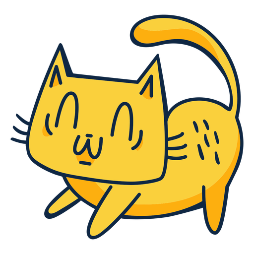 Gato fofo desenho simples Desenho PNG