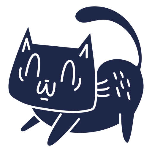 Cartoon cut out cute cat PNG Design