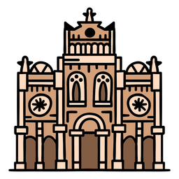 Costa rica cartago cathedral color stroke Transparent PNG