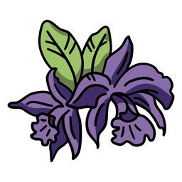 Purple orchid color stroke PNG Design Transparent PNG