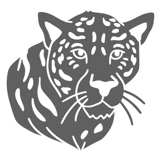 Simple leopard cut out face PNG Design