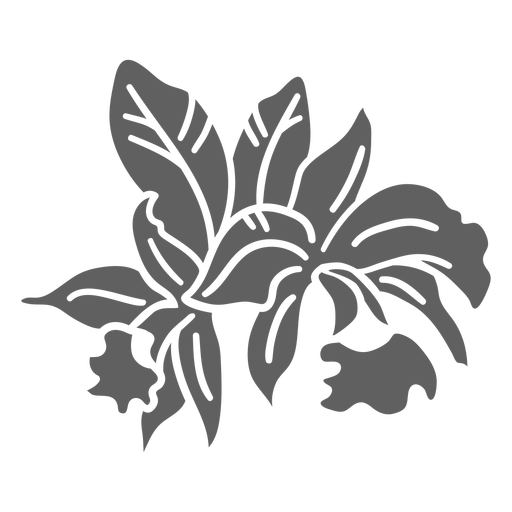 Simple cut out orchid flower PNG Design
