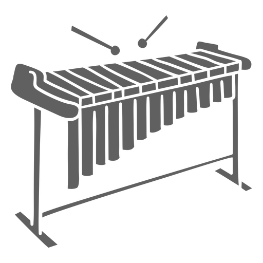 Cut out simple xylophone vibraphone PNG Design